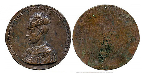 Fatih Sultan Mehmet'in portresinin bulunduğu ''çok nadir'' niteliğindeki bronz madalyon